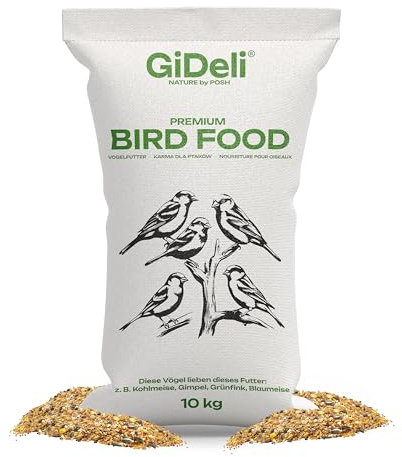 GiDeli fågelmat för vilda fåglar året runt 10 kg vildfågelmat förstklassig sammansättning