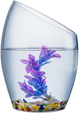 CSYQPDMBDL Kugelaquarium, Goldfischglas, Fischschale Transparentes Glas Kleines Aquarium Mehrzweck-Goldfischaquarium(Small)