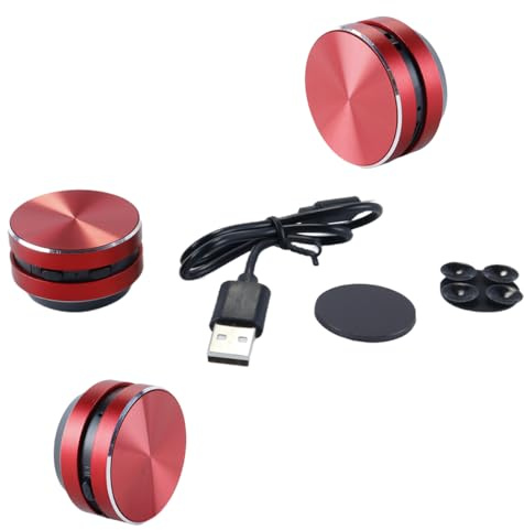 Ausi Altavoz Bluetooth de conducción ósea, inalámbrico, para baño, coche y exterior (rojo)