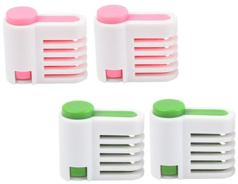 STOBAZA 4pcs Cake and Bread Cutter Plastic Cake Leveler Bread Cutter Slicer Guide for Uniform Slices Slicer for Homemade for Kitchen Bakeware Accessories