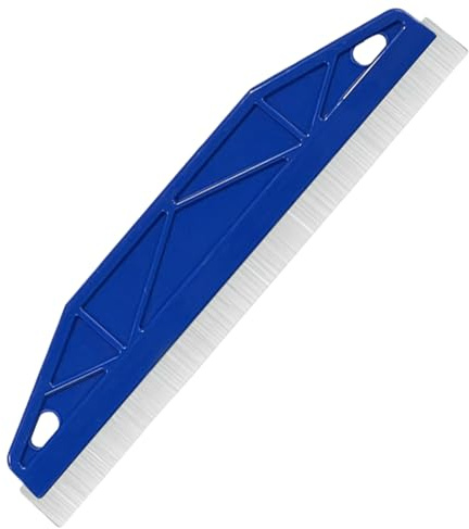 LEBKFT 12-inch Stainless Steel Paint Edger Tool, Multi-Functional Paint Shield and Wallpaper Smoother Tool for Cutting in on Skirting Boards Ceilings and Trim (Blue)