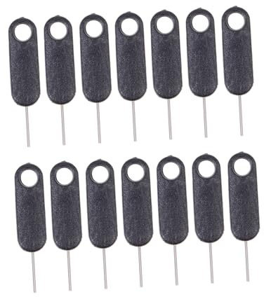 Sosoport Strumento per Rimozione Sim Pin Ago 15 Pezzi in Lega di Alluminio per Smartphone e Tablet Estrazione Vassoio Sim Facile