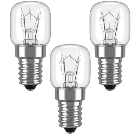 3 Backofenlampe E14 25W 300 Grad Hitzebeständig Ofenlampe Mikrowelle | Herd Warmweiß 2700K Klar Ersatz Glühbirne, Leuchtmittel Einfache Installation, Backofen Universal Lampe Küche Gerät