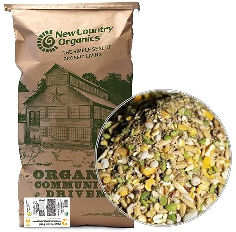 New Country Organics | Classic Grind Layer Chicken Feed for Laying Hens | Ground Grain | Soy-Free | 17% Protein | Certified Organic & Non-GMO Chicken Food | 50lbs Bag
