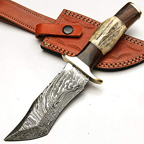 PAL 2000 KNIVES SBPT-9465 - Cuchillo de chef hecho a mano de acero de Damasco de 4.7 pulgadas con funda