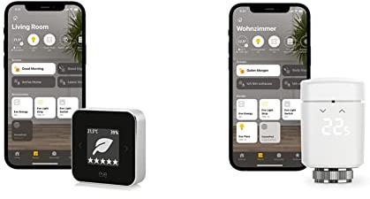 Eve Room - Raumluft-Qualitätssensor & Thermo - Smartes Heizkörperthermostat mit LED-Display, automatischer Temperatursteuerung, Keine Bridge erforderlich, Bluetooth/Thread, Apple HomeKit