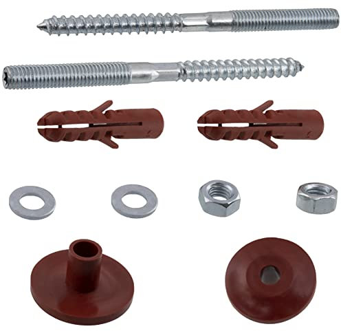 AERZETIX - C65160 - Satz Wandbefestigung für hängewaschbecken sanitär schraube M8x110 mm - gewindebolzen - dübel Ø10x50 mm - set montage set für waschbecken befestigung arbeiten klempnerei