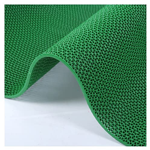 3x3.3Ft (0.9x1m) Antideslizante PVC Drenaje Estera de Piso Comercial Área Húmeda Esteras de Piso para Exterior Interior Cocina Bar Piscina Jardín Patio Anti-Salpicaduras Estera,Verde,4.5mm