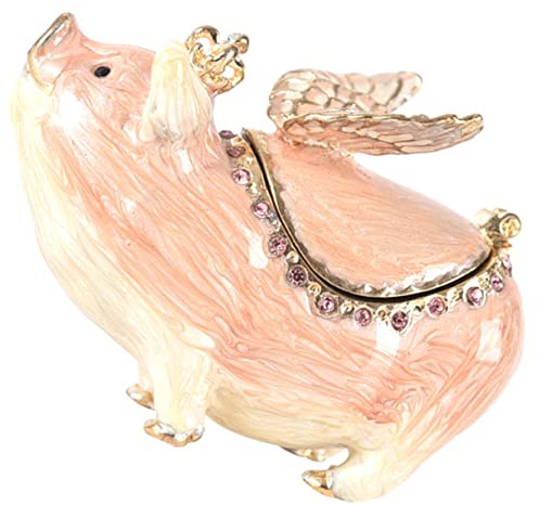 Cabilock Luxuriöse Miniatur-schmuckschatulle Schweinchen-schmuckschatulle Für Ohrringe Als