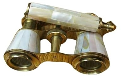Vintage Brass Opera Glasses Mother of Pearl & Handle Brass Fittings