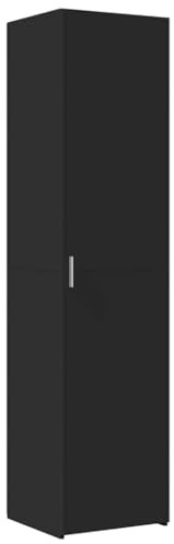 vidaXL Highboard, Sideboard mit Stauraum, Hochschrank Lagerschrank für Wohnzimmer, Beistellschrank Mehrzweckschrank, Schwarz Holzwerkstoff
