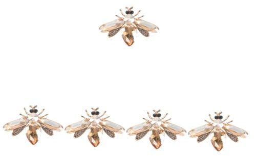 SAFIGLE 5stücke Bienen Brosche Mit Kristallen Anstecknadel Für Für Konzerte Hochzeiten Und Partys Glänzendes Design Leicht Und Rostfrei