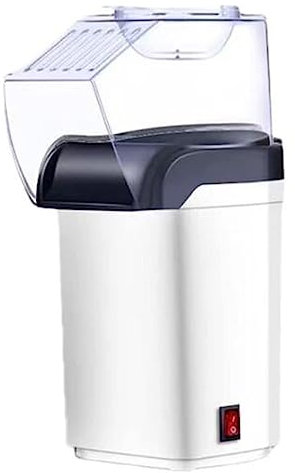 HSWOYEA Machine à Pop-Corn Portable, Pas Besoin d'huile, Machine à Pop-Corn à air Chaud 1200 W, pour la Famille, Les fêtes, avec Tasses à mesurer, Blanc