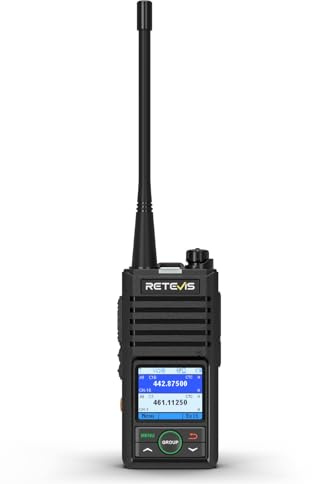 Retevis RB658 Walkie Talkie mit, Funkgerät mit LCD, App-Einstellung, Intelligente Geräuschunterdrückung, 1800 mAh Walkie-Talkie für Erwachsene, Motorrad (1 Packung, Schwarz)