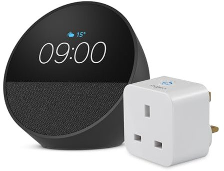 Echo Spot | Black + Sengled Smart Plug, Works with Alexa - Smart Home Starter Kit