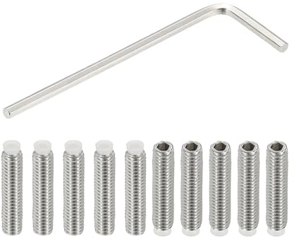 PATIKIL Vis Sans Tête M4x18mm Pointe en Nylon, 10Pcs Boulon à Tête Creuse Hexagonale Métrique en Acier Inoxydable 304, Anti-Dérapant, Entraînement Hexagonal Interne Avec Clé à Molette