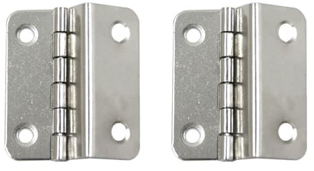 2PCS Three Fold Retro Shutter Hinge,Half-Surface Chest Hinges,Folding Butt Door Hinges,12mm Splint