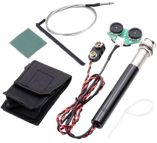 Preamp Piezo-Tonabnehmer für akustische Konzertgitarre mit Lautstärkeregler, 2,5 mm Eingang, 6,35 mm Ausgang, Metallkonstruktion