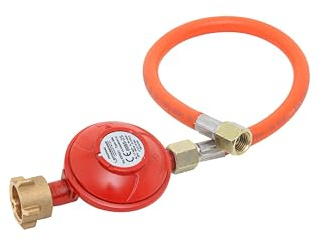 Rothenberger Industrial Set 40 cm Gasschlauch & Druckregler Propan Konstantregler 50 mbar für Heiz-Koch- und Grillgeräte | Anschluss 2X G ¼“ | Zertifiziert EN 16436-1