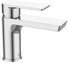Bristan Napoli Bathroom Taps, Chrome Basin Mixer tap | NAP BAS C, Modern design, Includes clicker waste, Bathroom sink taps, Matching shower and bath taps available, Lifetime Cover