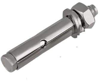 Expansionsbolzen M12 80mm - 200mm Betonhülsenanker Sechskantmutter und Unterlegscheibe Edelstahl 304(M12 X 80mm-3pcs)