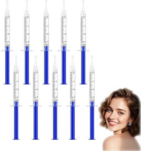 10PCS Teeth Whitening Gel Refills,3ml Teeth Whitening Gel Syringes Kit,Suitable for Home,35% Teeth Whitener Gel,Office or Travelling,Tooth Whitener Gels for Sensitive Teeth