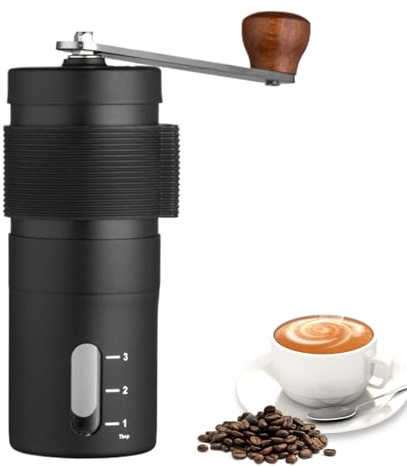 Macinacaffè fatto a mano – Macinacaffè manuale per fragole coniche, regolazioni regolabili | Soluzione di macinazione e versatile, adatta per casa, campeggio, viaggi, cucina
