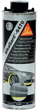 SIKA - Protection anti-gravillons - Sikagard 6470 Noir - Pour bas de caisse, intérieur des ailes - Anti-corrosion - Anti-rouille - Application facile - Séchage rapide - 1L