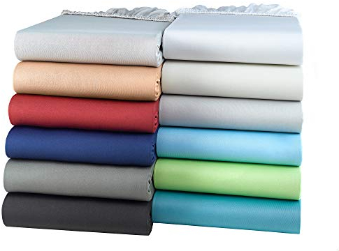 BaSaTex Microfaser Spannbetttuch Spannbettlaken in vielen Farben und 7 Größen, 200x220 cm +40cm Steghöhe Anthrazit