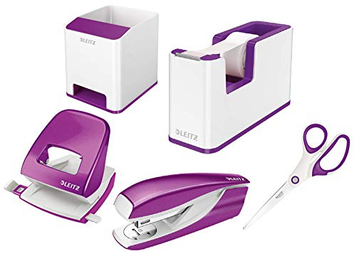 Leitz WOW Schreibtisch Accessoires (Komplett - Set) (Metallic Violett)