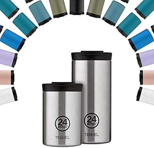 24 flaskor isolerad kaffe to go mugg Travel Tumbler Glow i rostfritt stål 350 ml, färg: roséguld