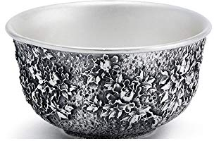 XXSC-ZC Taza de Plata de Ley, Taza de té Vidrio de Vidrio de Vidrio, Licor Jerez Whisky pequeño Vino Copa de Vino, Regalo de casa Copa de Vino,Peony