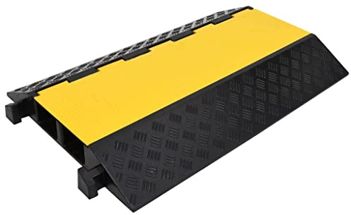 vidaXL Rampas Protectoras de Cables con 2 Canales Goma 90 cm