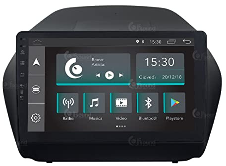 Autoradio Custom Fit per Hyundai IX35 (con navigatore, amplificatore ISO, retrocamera e lcd grande) Android GPS Bluetooth WiFi Dab Full HD Touchscreen Display 10