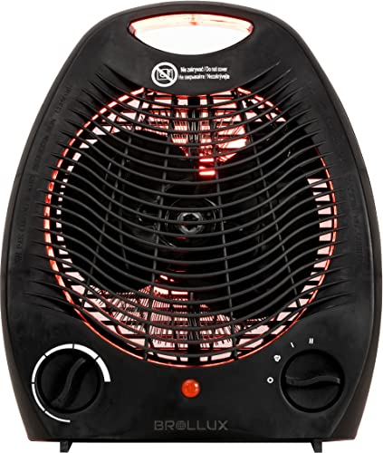 BROLLUX Elektroheizung 2000W mobiles Heizgerät VO-W Thermoventilator Heizlüfter Spiralheizkörper Heizspirale Elektroheizkörper