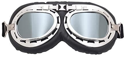 WNXGNHO Winddichte Retro Motorradbrille Brille Vintage Klassiker Brille Für Pilotenstil Steampunk ATV Fahrrad Kupferhelm