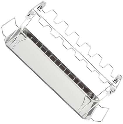 Garneck Kabine -Hühnchen -Beinregal vertikaler Grillrost Truthahnflügel vom Grill Multifunktionale Grillständer Backofen Grillrost hähnchenbräter halter Hühnerhalter aus Edelstahl Silver