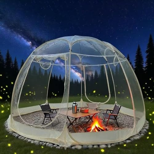 Bubble Tent Pop Up Gazebo,5-7 Person Igloo Dome Garden Patio Canopy Shelter, UV Resistant Sun Canopy Event Tent for Camping Backyard Party Stargazing(A)