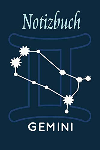 Notizbuch: Sternzeichen Zwillinge Punktraster Notizheft und Dotted Journal für Handlettering Ideen und Übungen