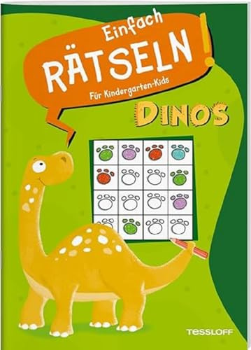 Einfach rätseln! Für Kindergarten-Kids. Dinos / Sudokus, Labyrinthe, Unterschiede & Paare finden und viele weitere tolle Rätsel / Für Kinder ab 4 ... Kindergartenkinder (Mal- und Rätselbücher)