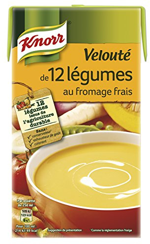 Knorr Soupe Velouté de 12 Légumes au Fromage Frais 1 L - Lot de 4