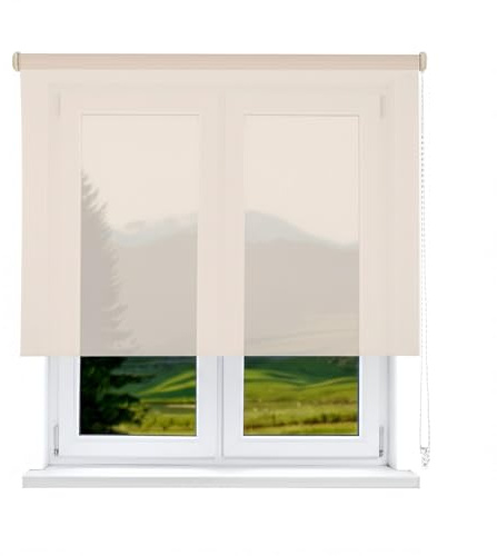 VIEWTEX | Estor Enrollable Screen Apertura 10% Beige 105 X 190cm | Fabricado en España | Garantia 5 años