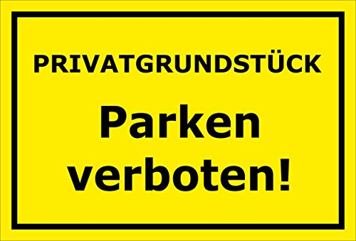Melis-Folienwerkstatt Schild - Parken verboten - 60x40cm | Bohrlöcher | 3mm Hartschaum – S00065-068-C -20 VAR