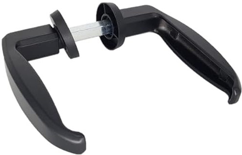 TLDSHOP® - Maniglia per porte metalliche o in ferro - spessore porta 45÷60 (mm) - colore NERA