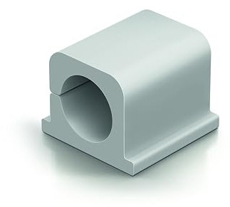 Durable Kabel Klemmen Cavoline Clip Pro 2 (selbstklebend für 2 Kabel, Ø 14 mm) 4 Stück, grau , 504310
