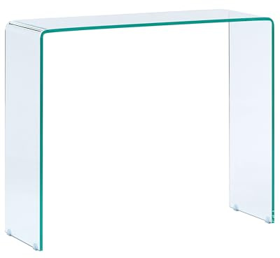 Beliani Minimalistischer Konsolentisch transparent Glas Kendall