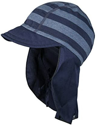 maximo Playa Strandcap Mütze Kinder Cap mit Nackenschutz Sonnencap Sonnenschutz-Cap (51 cm - Denim)