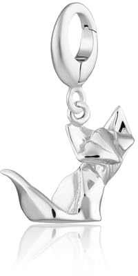 Lily Charmed - Sterling Silver Origami Fox Charm