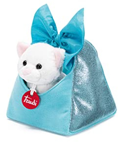 Trudi Kätzchen-Bow-Tasche Plüschtiere in Einer Handtasche. Modische Geschenkidee | 15x18x15cm Größe XS | Fashion Pets | Modell 29622