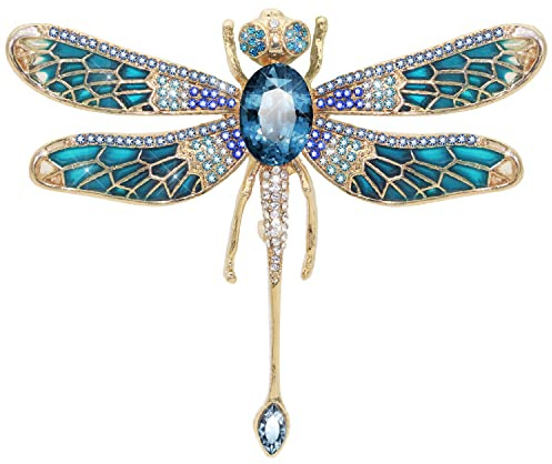 KristLand Broche Libellule épingles Broches Corsages avec des Pierres De Cristal Scintillantes Badges Broches De Vêtements Bijoux Coffrets Cadeaux pour Femmes Dames